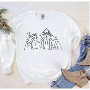 Faith Can Move Mountains Inspirational Quote Retro T-Shirt